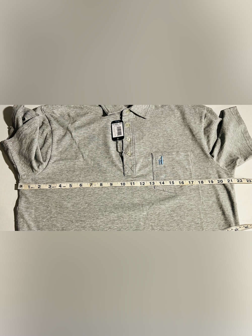Johnnie O Hangin Out Men’s Polo Golf Surf Shirt Heather Gray Size Medium NWT - Picture 3 of 11